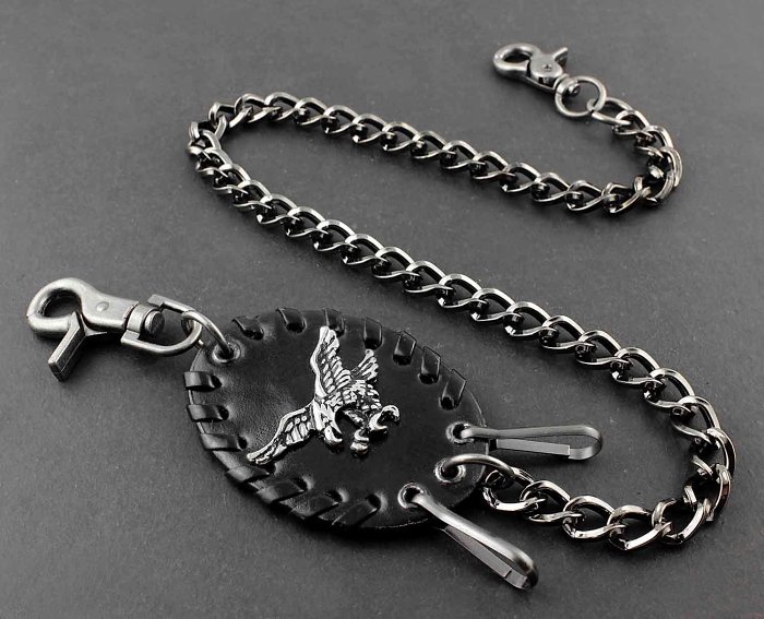 Solid Stainless Steel Eagle Wallet Chain Cool Punk Rock Biker Trucker Wallet Chain Trucker Wallet Chain for Men
