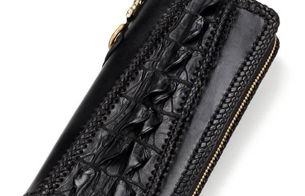 Handmade Leather Mens Chain Biker Wallet Cool Leather Wallet Long Phone Wallets for Men
