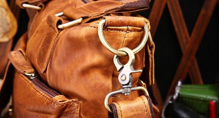 Vintage Coffee Leather Mens Briefcase Laptop Bag Business Bags Work Bag for Men