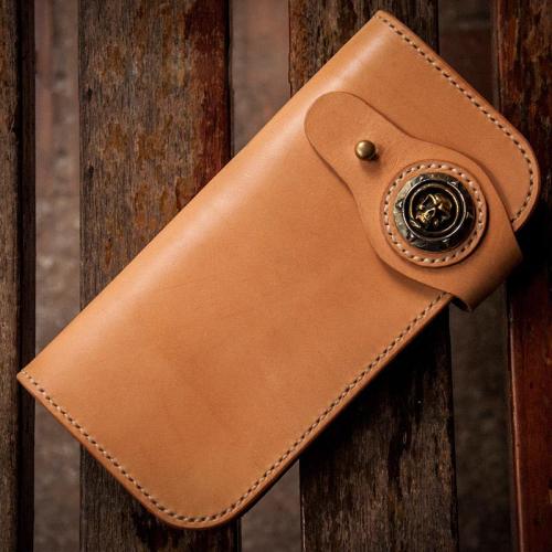 Handmade Leather Mens Chain Biker Wallet Cool Leather Wallet With Chain Wallets for Men