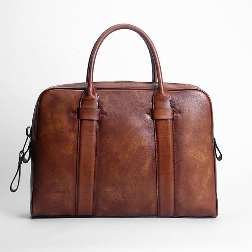 Handmade Leather Mens Briefcase Work Bag Laptop Bag Business Bag for Men
