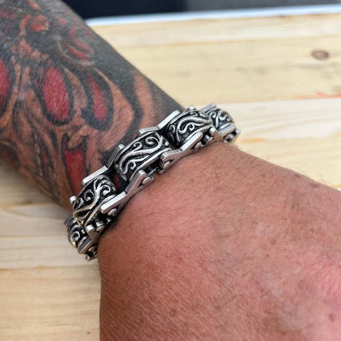 Crusader's Bracelet - Scrollwork - B108 CLEARANCE