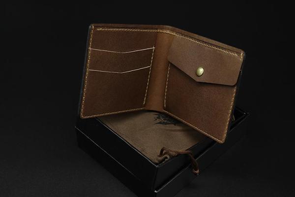 Handmade Leather Tooled Agents of S.H.I.E.L.D. Mens billfold Wallet Cool Leather Wallet Slim Wallet for Men