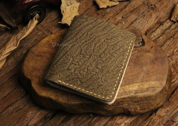 Handmade Leather Mens Cool Slim Leather Wallet Men billfold Wallets Bifold for Men