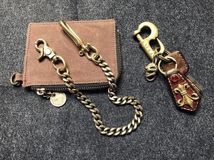 Cool Men's 18‘’ Gold Brass Biker Jeans Chain Jean Chain Pants Chains Biker Wallet Chain For Men
