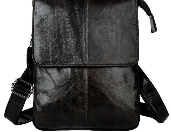Mens Leather Small COURIER BAG Side Bag Waist Pouch Holster Belt Case Belt Pouch for Men