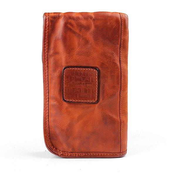 Cool Leather Mens Brown Long Chain Wallet Black Wristlet Wallet Black Clutch Wallet for Men