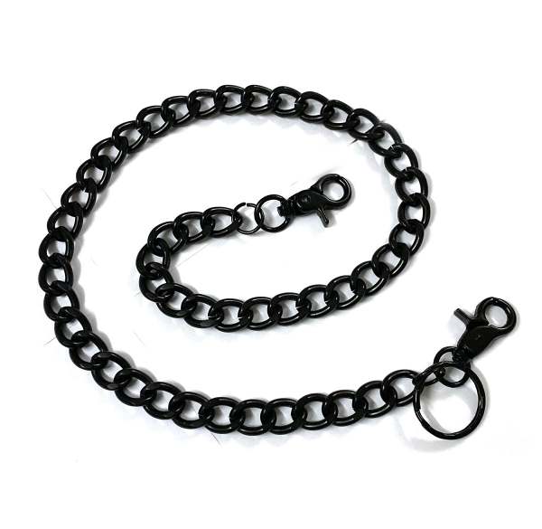 Cool Black Mens Biker Wallet Chain Punk Pants Chain Long Black Wallet Chain For Men