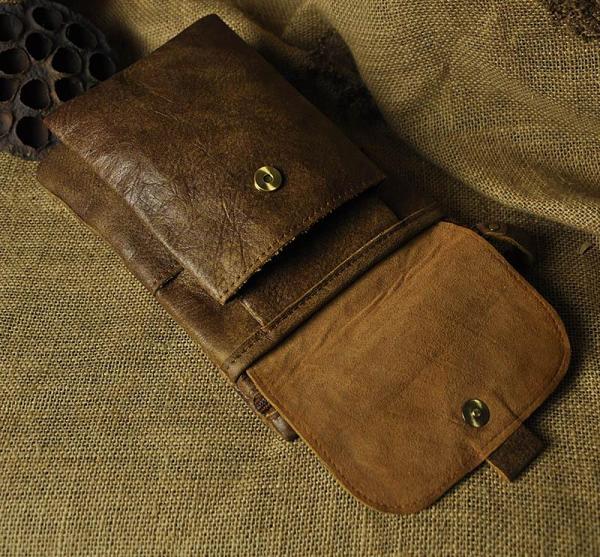 Leather Belt Pouch Mens Waist Bag Shoulder Bag for Men