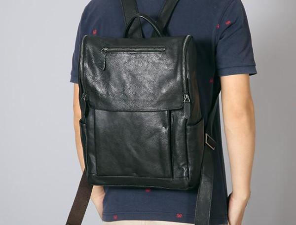 Handmade Leather Mens Cool Backpack Sling Bag Large Travel Bag Hiking Bag for Men