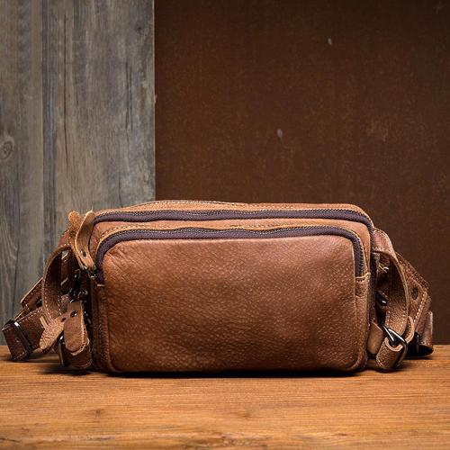 Leather Fanny Pack Mens Waist Bag Hip Pack Belt Bag Bumbag for Men