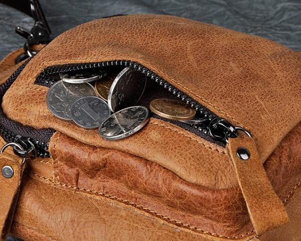 Cool Leather Mens Drop Leg Bag Belt Pouch Waist Bag Shoulder Bag for Men