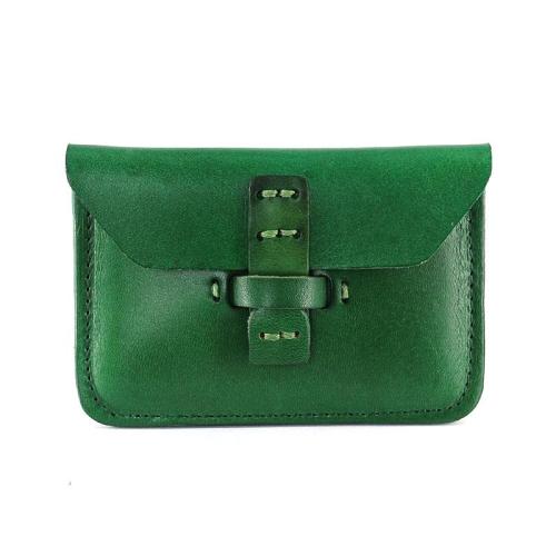 Handmade Leather Mens Card Wallets Front Pocket Wallet Small Change Wallets for Men