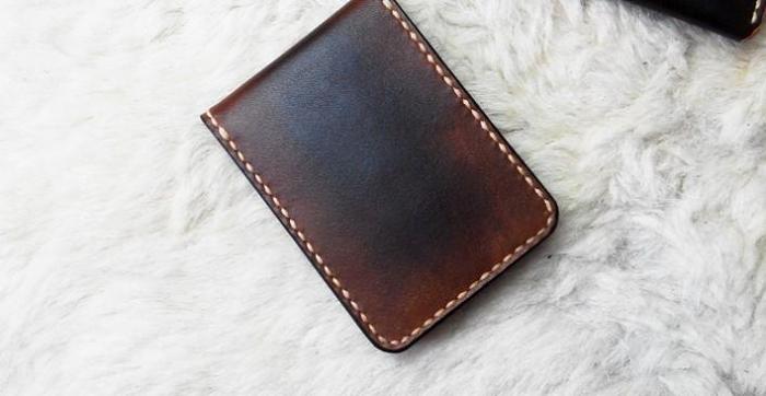Vintage Leather Mens Slim Coffee Small Wallet Leather Bifold Wallets for Men