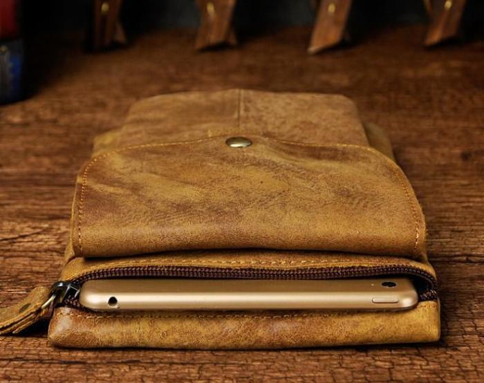 Leather Belt Pouches Cell Phone Holsters for Men Waist Bag BELT BAG Shoulder Bag For Men