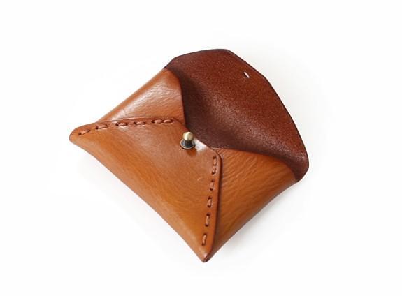 Handmade Leather Mens Change Wallet Card Wallet Front Pocket Wallet Coin Wallet for Men