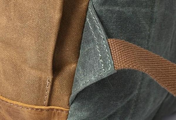 Waxed Canvas Backpack for Travel Waterproof Waxed Cotton Rucksack for Men Women
