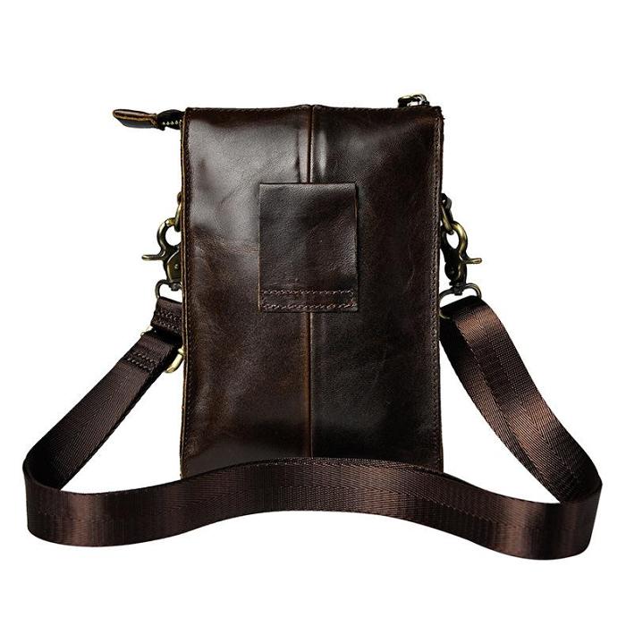 Leather Belt Pouch Mens Small Cases Waist Bag Hip Pack Belt Bag Fanny Pack Bumbag for Men