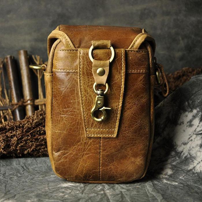 Cool Leather Belt Pouch for Men CELL PHONE HOLSTER Waist Bags BELT BAG For Men