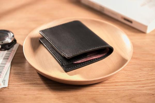 Handmade Leather Mens Cool Slim Leather Wallet Men Small Wallets Bifold for Men