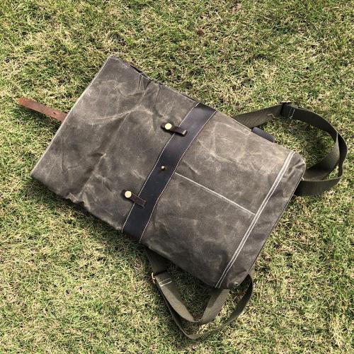 Vintage Cool Mens Waxed Canvas Backpack Canvas Backpack for Men