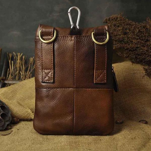 Vintage Leather Belt Pouches for Men Waist Bag BELT BAGs Shoulder Bags For Men