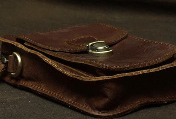 MEN LEATHER Belt Pouch WAIST BAG HIP PACK BELT BAG CELL PHONE HOLSTERS Shoulder Bag