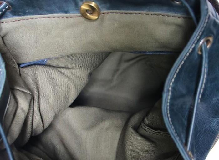Cool Green Mens Leather Backpack Travel Backpacks Laptop Backpacks for men