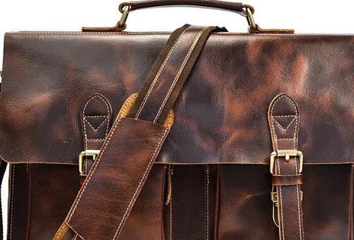 VINTAGE LEATHER MENS Large BRIEFCASEs BUSINESS BRIEFCASE Cool SHOULDER BAG HANDBAGS FOR MEN