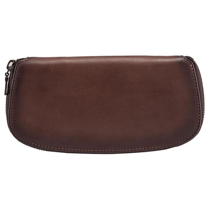 Vintage Leather Long Wallets for Men Zipper Long Wallet