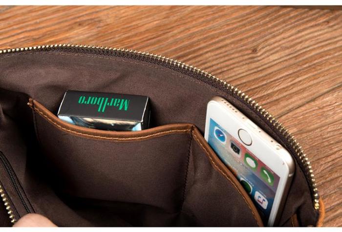 Brown Vintage Mens long Wallet Large Wristlet Wallet Cool Clutch Wallet Envelope Wallet for Men