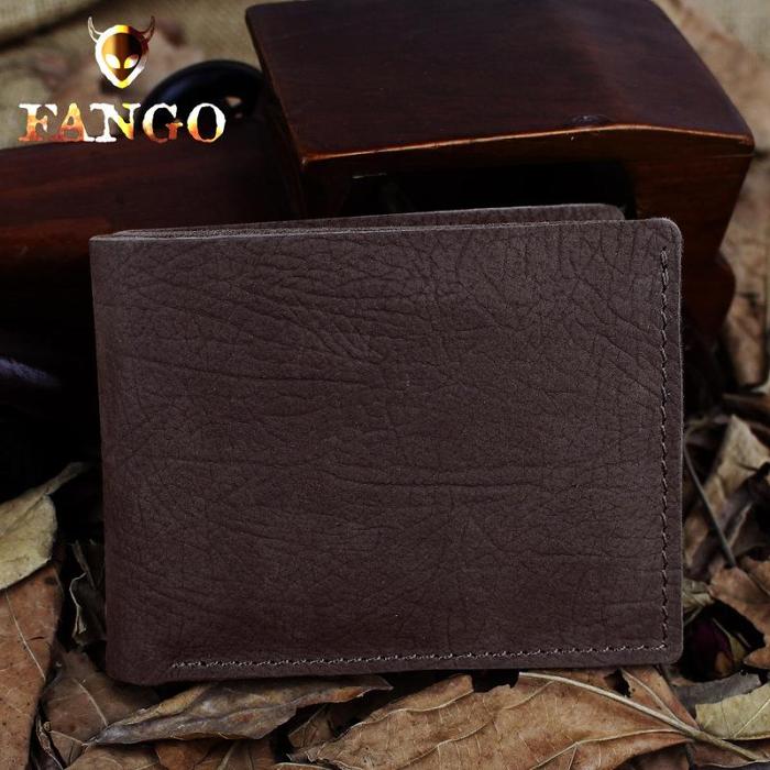 Handmade Leather Mens Cool Slim Leather Wallet Men billfold Wallets Bifold for Men