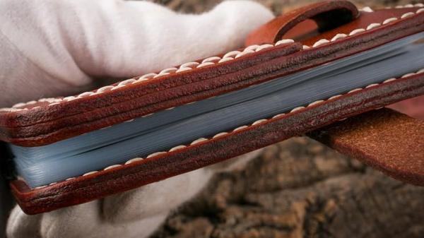 Handmade Mens Cool Short Card Holders Card Case Small Card Slim Wallets for Men