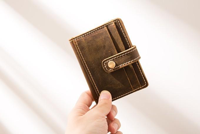 Leather Mens Card Holder Slim Front Pocket Wallets Card Wallet for Men