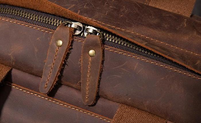 Vintage Mens Leather Large Laptop Backpack Travel Backpack Leather School Backpacks for Men