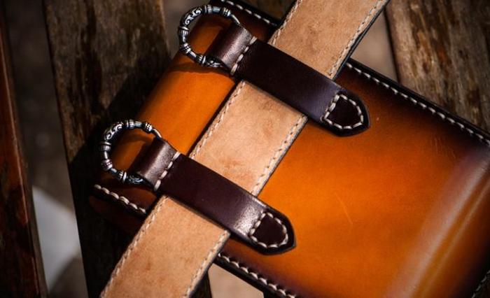 Handmade Biker Leather Belt Pouch Mens Cases Waist Bag Hip Pack Belt Bag Fanny Pack Bumbag for Men