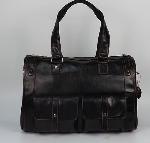 Cool Leather Mens Travel Bag Overnight Bag Work Handbag Business Bag for Men
