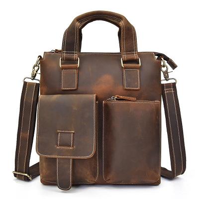 Cool Vintage Mens Leather Briefcase Business Briefcase Shoulder Bags For Men