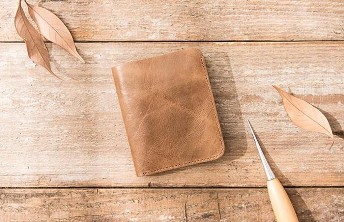 Cool Leather Mens Small Wallets Bifold Slim Front Pocket Wallet for Men