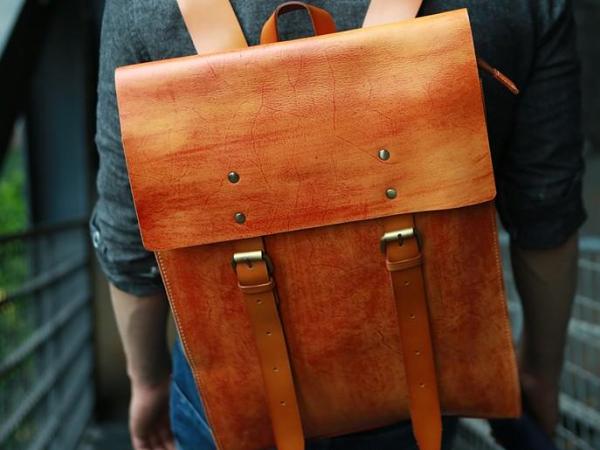 Leather Mens School Backpacks Travel Backpacks Laptop Backpack for men