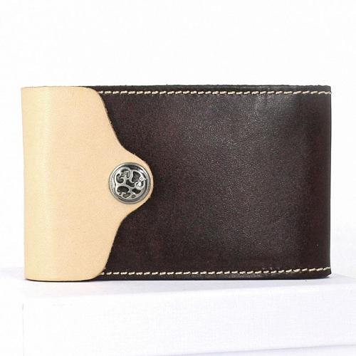 Unique Leather Mens Card Wallet Front Pocket Wallets Small Change Wallet for Men