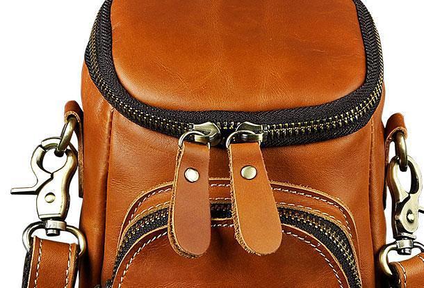 MEN LEATHER Belt Pouch WAIST BAG HIP PACK BELT BAG CELL PHONE HOLSTER
