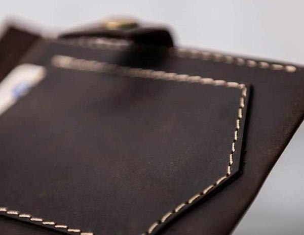 Vintage Leather Men Small Bifold Wallet Small Wallet for Men