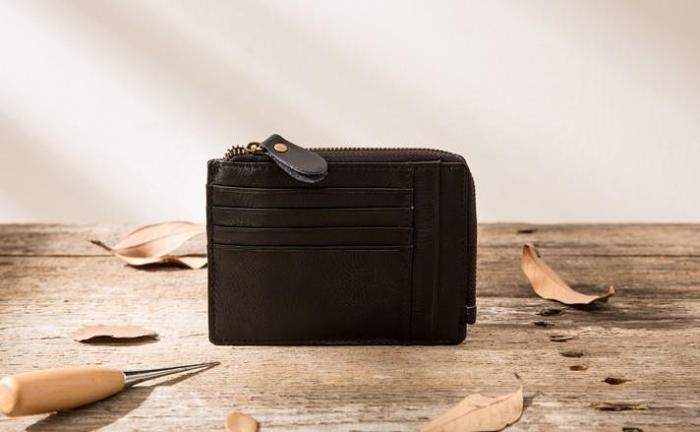 Leather Mens Slim Card Holder Front Pocket Wallets Card Wallets for Men