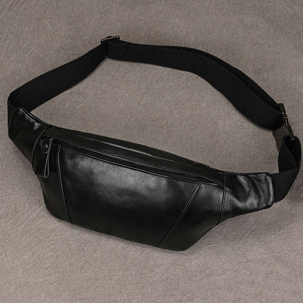 Brown MENS LEATHER FANNY PACK Coffee BUMBAG Vintage WAIST BAGS for Men