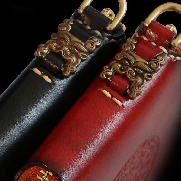 Handmade Leather Mens Chain Biker Wallet Cool Leather Wallet Small Wallets for Men
