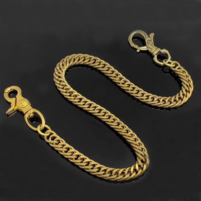 Fashion Handmade Vintage Brass 19 Mens Pants Chain Wallet Chain Motorcycle Wallet Chain for Men