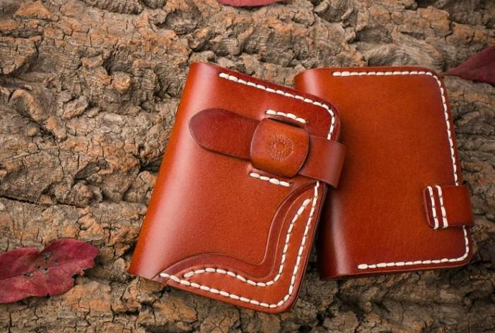 Handmade Mens Cool Short Card Holders Card Case Small Card Slim Wallets for Men