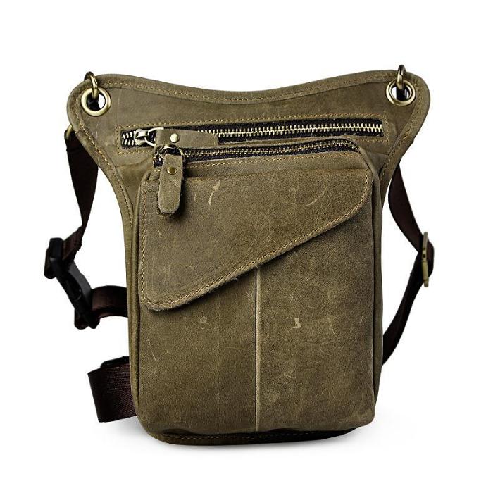 Cool Cell Phone Holsters Leather Belt Pouches for Men Leg Drop Bag waist BAG Shoulder Bag For Men