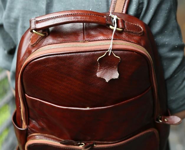 Vintage Leather Mens Backpack Travel Backpack School Backpacks for men